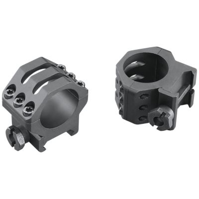 Weaver Mounts Six-Hole Picatinny Rings, 1 in. Tube, Medium, Picatinny Rail, Matte Black