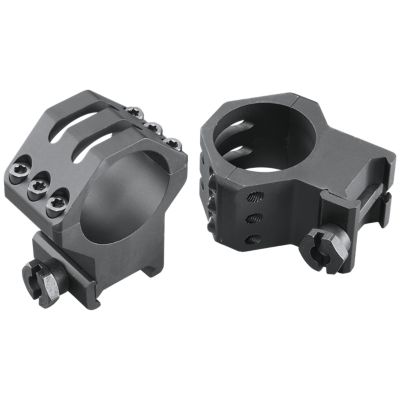 Weaver Mounts Six-Hole Picatinny Rings, 30mm Tube, Extra High, Picatinny Rail, Matte Black