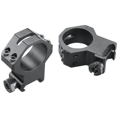 Weaver Mounts Four-Hole Skeleton Rings, 30mm Tube, Extra High, Weaver, Matte Black