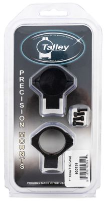 Talley Scope Mount/Ring Combo for Tikka T1/T1X, 1 in. Tube, Low, 0 MOA, Black Anodized, Aluminum