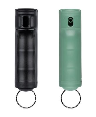Sabre 25-Burst UV Dye Pepper Gel with Snap Clip, Black/Green, 2-Pack