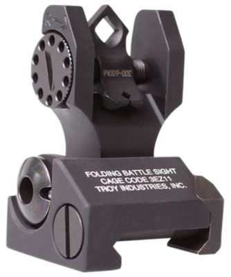 Troy Ind BattleSight Dioptic Folding Rear Sight for AR-15, Black Hardcoat Anodized