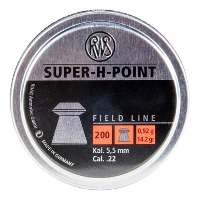 Umarex USA Super-H Point Field Line .22 Lead Hollow Point Pellets, 200 ct.
