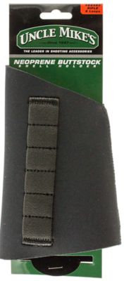 Uncle Mike's Buttstock Shell Holder, 6rd, Black, Neoprene
