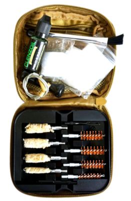 Clenzoil Field and Range Cleaning Kit for Multi-Caliber Pistols, Tan, 17 pc.