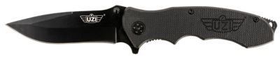 Uzi Accessories UZI Responder VI Folding Knife, Black SS Blade