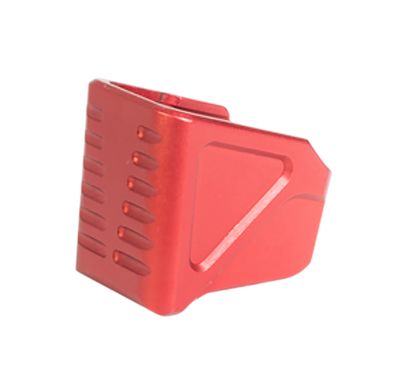Timber Creek Outdoors Magazine Extension Plate for Glock 17/19, Red, Aluminum