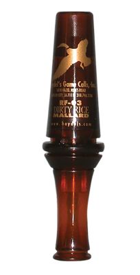 Haydels Dirty Rice Plastic Double Reed Open Duck Call, Brown