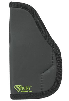 Sticky Holsters LG-3 Holster for Glocks up to 4.75 in., Ambidextrous, Black/Green, Latex Free Rubber