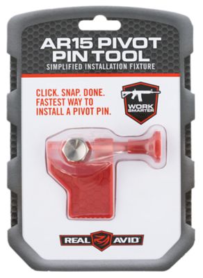 Real Avid/Revo Pivot Pin Tool for AR-15 Rifles, Red, Polymer, Includes Detent Plunger, Large Pin and Install Tool