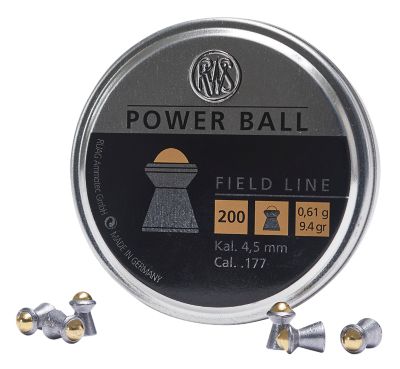 Umarex USA Power Ball Field Line .177 Steel Lead Domed Pellets 200 ct.