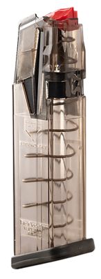 ETS Group Omega 17 Round 9mm Luger Magazine for Glock 17/19, Flush, Clear, Polymer