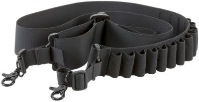 Aim Sports Deluxe Nylon Shotgun Bandolier, Holds 14 Shells, Black