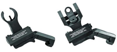 Troy Ind BattleSight 45 Degree Sight Set for HK, HK Front & Round Rear, Black Hardcoat Anodized
