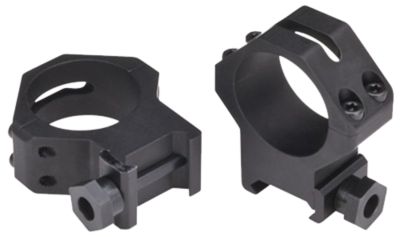 Weaver Mounts Four-Hole Skeleton Rings, 30mm Tube, High, Weaver, Matte Black