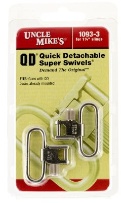 Uncle Mike's Super Swivel, Quick Detach, Tri-Lock, 1.25 in. Loop, Nickel Finish