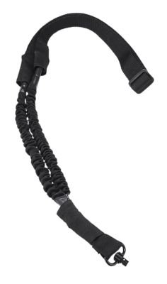 NCStar VISM 1-Point Nylon and Elastic Shock-Cord Adjustable Bungee Rifle Sling, 46 to 64 in., Black
