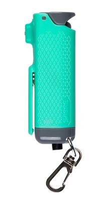 Sabre 25-Burst Safe Escape 3-in-1 Automotive Tool with Glass Breaker/Pepper Gel/Seat Belt Cutter, 10 ft. Range, Mint