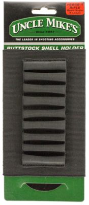 Uncle Mike's Buttstock Shell Holder, 9rd, Black, Nylon