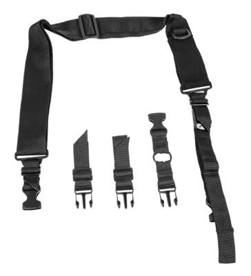 NCStar VISM Nylon Strap and Elastic Shock-Cord Adjustable Bungee Rifle Sling, 55 to 72 in., Black