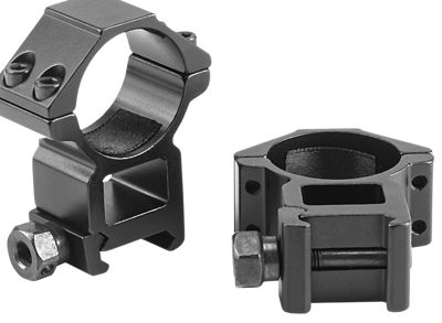 Riton Optics Scope Rings, 1 in. Tube, High, Picatinny/Weaver, Matte Black