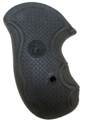 Pachmayr Diamond Pro Grip for Ruger SP101, Diamond Checkering, Black, Rubber with Finger Grooves