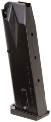 Beretta USA 15 Round 9mm Luger Magazine for Beretta 92FS, Black, Steel