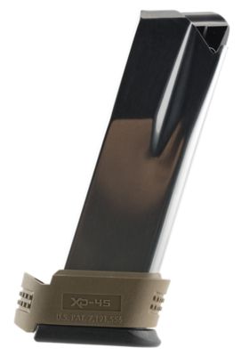Springfield Armory 13 Round 45 ACP Magazine for Springfield XD Compact, SS/Dark Earth, Stainless Steel