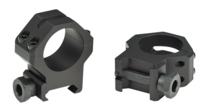 Weaver Mounts Four-Hole Skeleton Rings, 1 in. Tube, High, Weaver, Matte Black