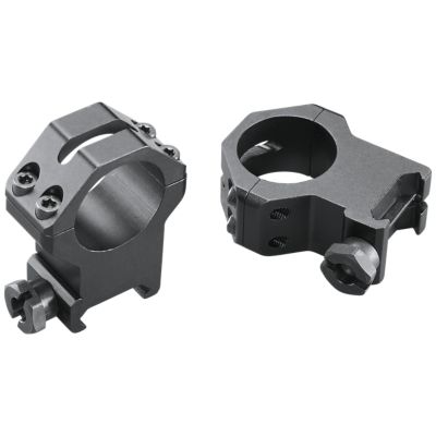 Weaver Mounts Four-Hole Skeleton Rings, 1 in. Tube, Extra Extra High, Weaver, Matte Black, Aluminum