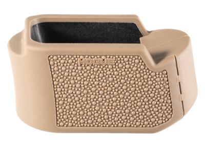 Hogue Extension Base Pad for Glock 19 10/15 Round Magazines, FDE Overmolded Rubber
