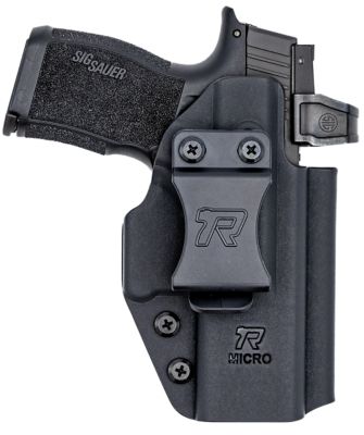 Rounded Gear Universal Kydex IWB Holster for Compact Sized Handguns, Right Hand, Black, Kydex
