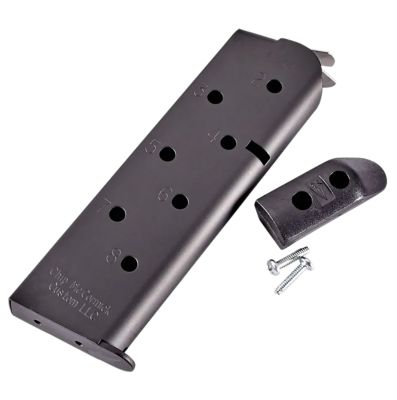 Chip McCormick Custom 8 Round 45 ACP USGI Magazine for 1911 Government, Match Grade, Black, Stainless Steel