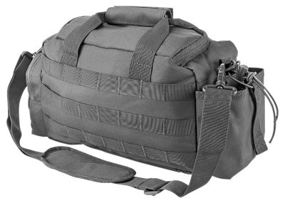 NCStar 12 in. Small VISM Range Bag with Side Pockets and PALs Webbing, Urban Gray