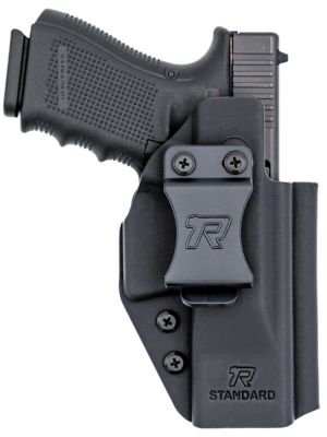 Rounded Gear Universal Kydex IWB Holster for Standard Sized Handguns, Right Hand, Black, Kydex