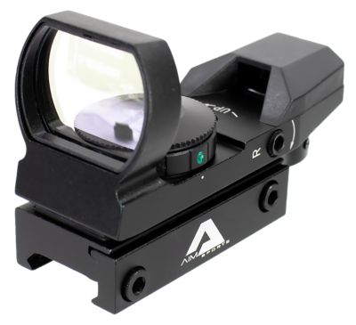 Aim Sports Classic Edition Reflex Sight, Matte Black, 1x34mm, Red/Green Multi Reticle