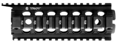 Troy Ind Battle Rail for M16/M4, Drop-In Enhanced, 7 in., 6005A-T6 Aluminum, Black Anodized