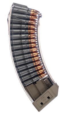 US Palm Standard 30+1 Round 7.62x39mm Magazine for AK-47, Clear w/Flat Dark Earth Floor Plate