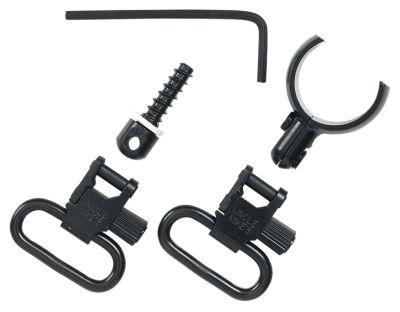 Uncle Mike's Magnum Band Swivel Set for Select 20 Gauge Shotguns, Blued, Steel, 1 in. Loop Size, Quick Detach 115 SG-4 Style