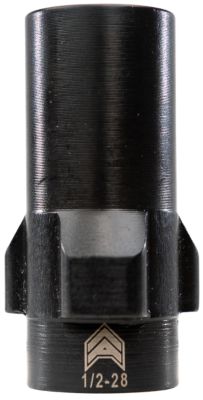 Angstadt Arms 3-Lug Muzzle Adapter, 9mm Luger, 1/2 in. x 28 Thread, 1.42 in., Black, Nitride, Hardened Steel