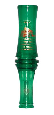 Haydels Redleg Mallard Plastic Double Reed Open Duck Call with Variable Tone, Green