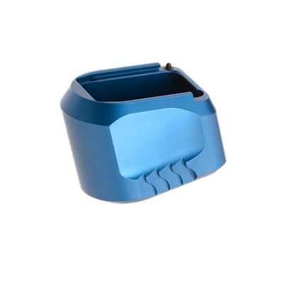 Tyrant CNC Magazine Extension for S&W Full-Size M&P 1.0/2.0 9/40, 5 Round Capacity, Blue, Aluminum