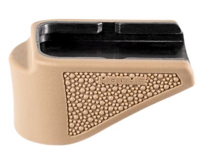 Hogue Extension Base Pad for Glock 26 10 Round Magazines, FDE, Overmolded Rubber