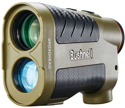Bushnell Broadhead Laser Rangefinder, 1,500 yd. Range, 6x25mm, Green, Aluminum