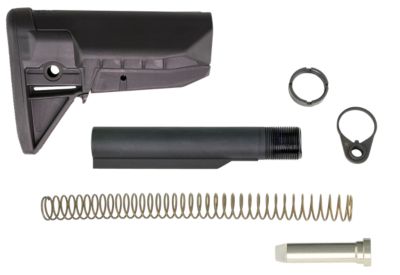 Bravo BravoGunfighter Mod 0 Kit Stock for AR-Platform, SOPMOD Widebody Cheekweld, Black, Synthetic