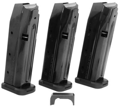 Shield Arms S15 Gen 3 15 Round 9mm Luger Magazine Combo for Glock 43X/48, Black, Steel, 3-Pack