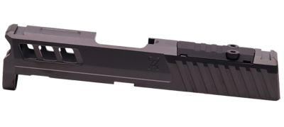 True Precision Inc Axiom Optic Cut Slide for Springfield Hellcat, Black DLC, Anodized, 416R Stainless Steel