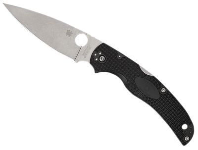 Spyderco 4.02 in. Native Chief Lightweight Folding Knife with Pocket Clip, Stonewashed CTS BD1N SS Blade, FRN Handle, C244PBK