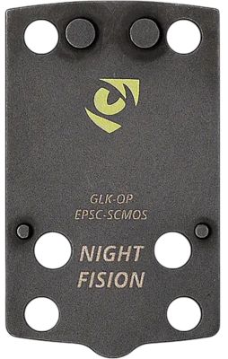 Night Fision Optics Plate for Glock MOS 43/43X/48, Black, Stainless Steel