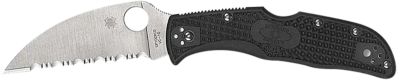 Spyderco 3.40 in. Endela Lightweight Wharncliffe Folding Knife, Plain VG-10 SS Blade, Black Textured FRN Handle
